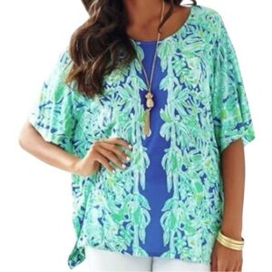 Lilly Pulitzer L/XL Cooper Caftan Pullover Tunic Top Koala of the Wild print